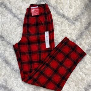 Wondershop Red & Black Plaid Fleece Jogger Pants